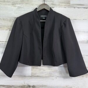 Dressbarn Woman Collection Black Cropped Formal Evening Bolero Jacket 14W